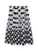 Chân váy chấm bi màu đen trắng